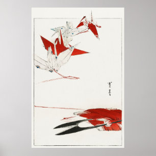 Poster Origami d'oiseaux