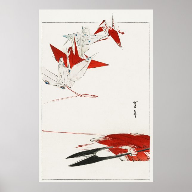 Poster Origami d'oiseaux (Devant)