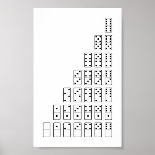 Poster Original black and white domino