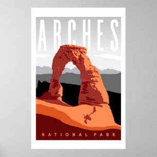 Poster original du parc national Arches