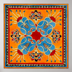 Poster Ornement assyrien Imprimer par E. A. Nedwill