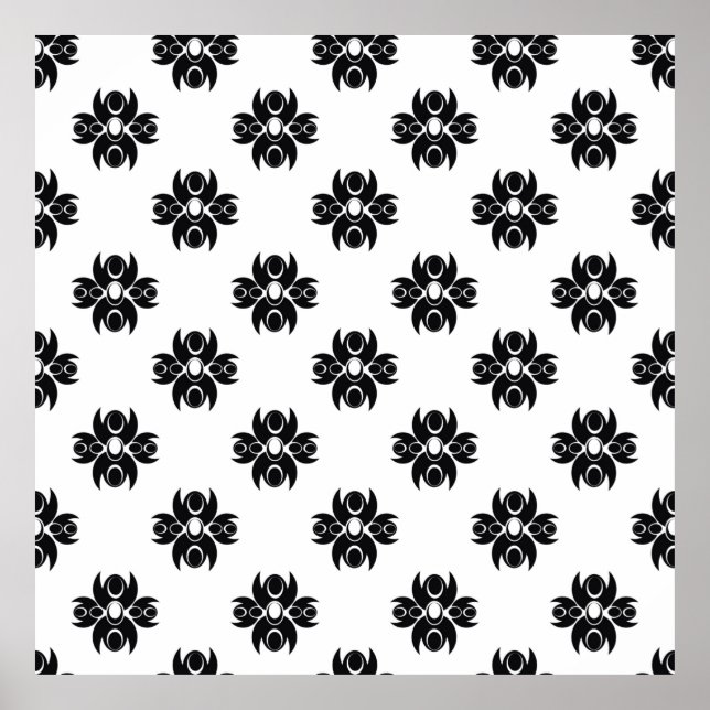 Poster Ornement sans couture motif abstrait, arabesque, a (Devant)