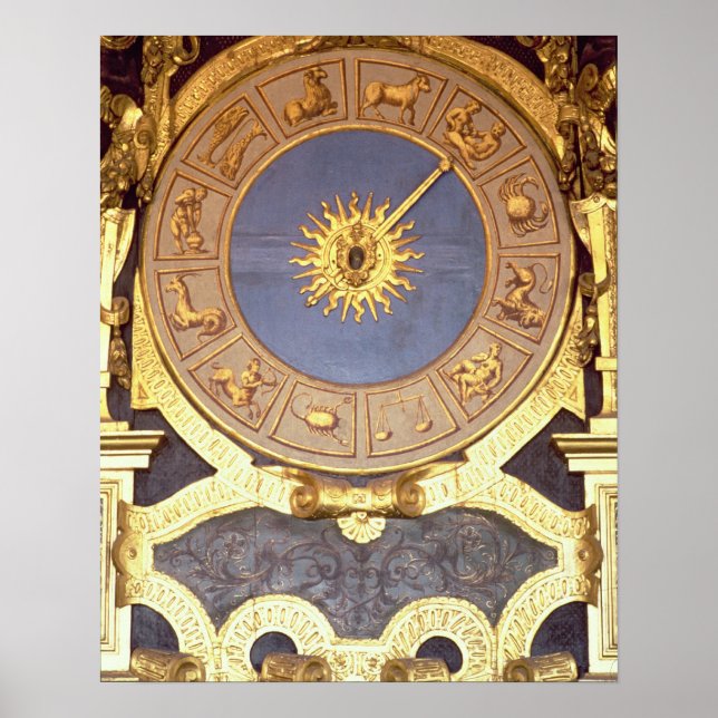 Poster Orologio Zodicale (horloge zodiaque) (fresque et d (Devant)