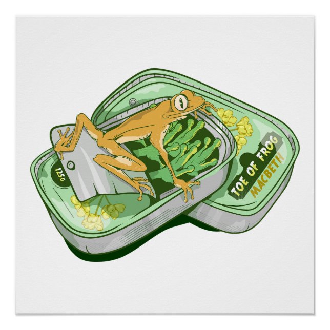 Poster Orteil de la grenouille sorcière Shakespeare (Devant)