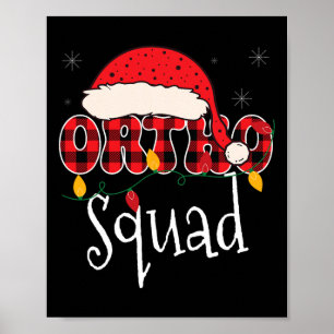 Poster Ortho Squad Plaid Fun Christmas Orthopedics Crew X