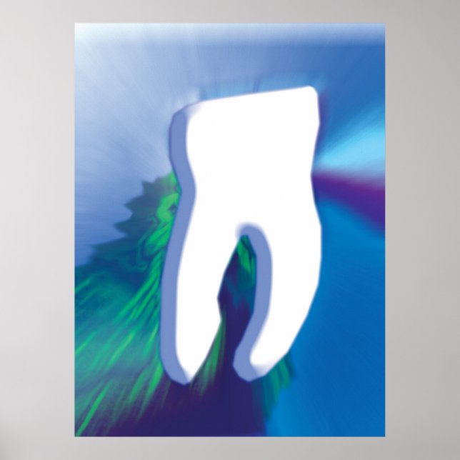 Poster Orthodontiste Dentiste Art dentaire Blanc (Devant)