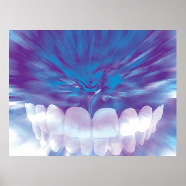 Poster Orthodontiste des dents blanches (Devant)