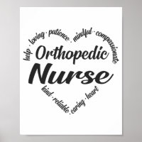 Orthopédique Infirmière Coeur Mot Cloud