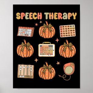 Poster Orthophonie Rétro Thérapeute De La Parole Automne