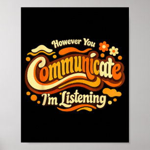 Poster Orthophoniste Cependant Communiquer Écoute