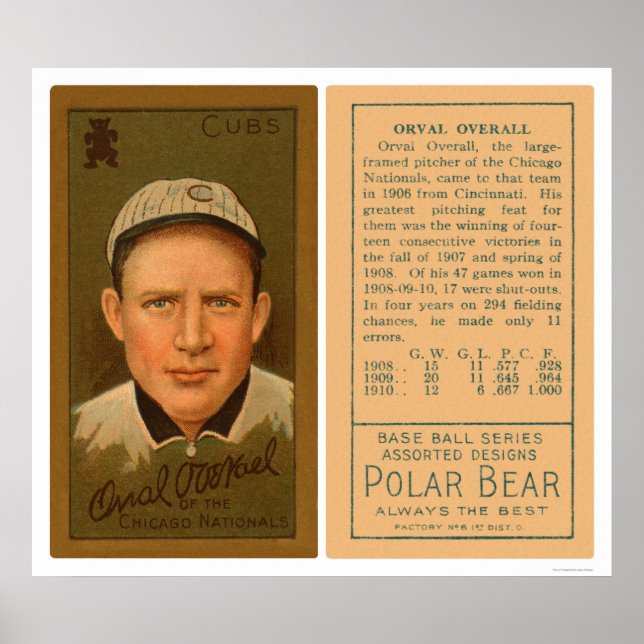Poster Orval Total Cubs Baseball 1911 (Devant)