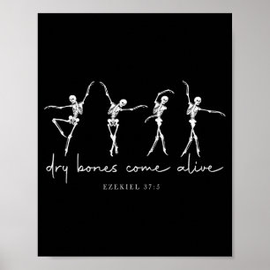 Poster Os secos revivent en dansant le ballet squelette E