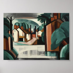 Poster Oscar Bluemner peinture, Vieux Canal Port, NJ