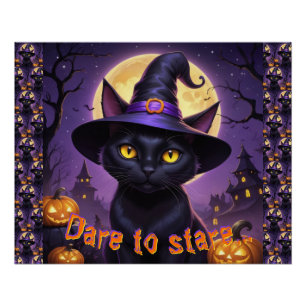 Poster Osez Regarder Chapeau de Sorcière de Chat Noir Cit