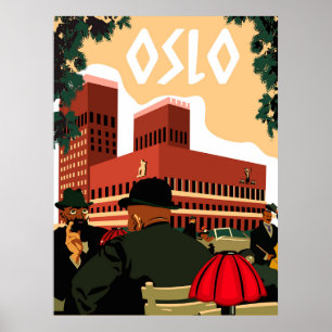 Poster Oslo, City Hall, Norway