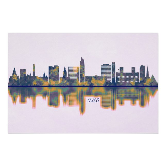 Poster Oslo Skyline (Devant)