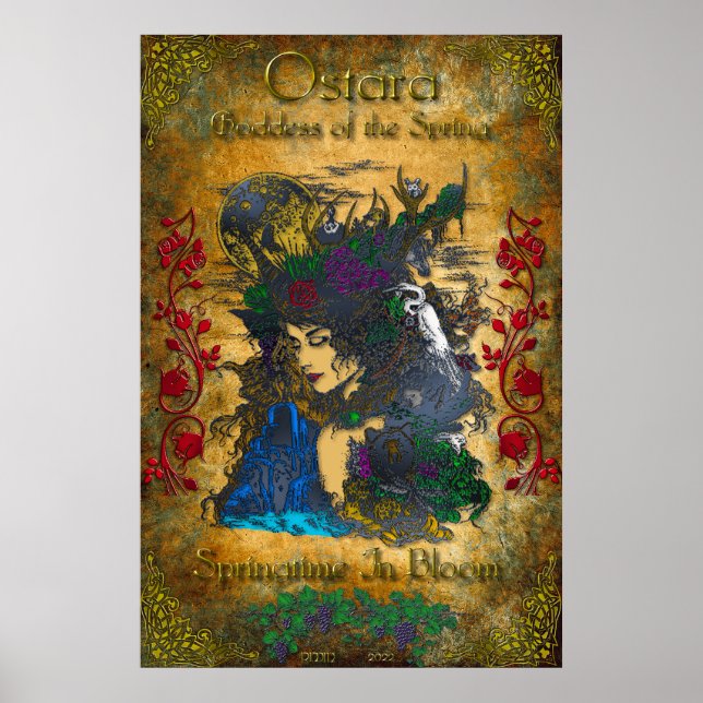 Poster Ostara déesse du printemps (Devant)