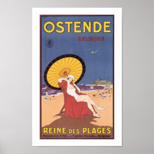Poster Ostende : Reine des Plages