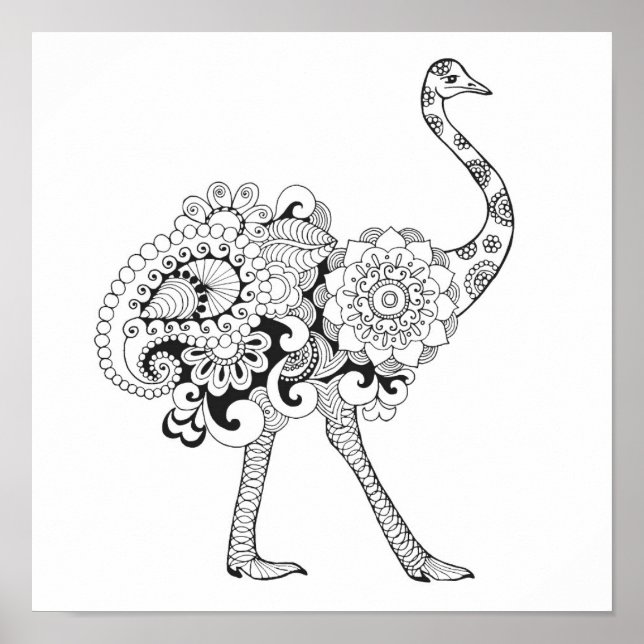 Poster Ostrich inspiré 2 (Devant)
