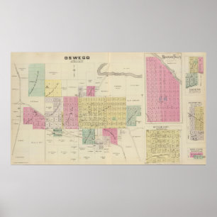 Poster Oswego, automnes de Neosho, asiles, et maître