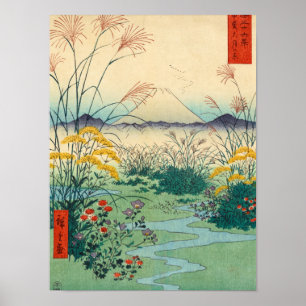 Poster Otsuki dans la province de Kai, 1858 par Utagawa H