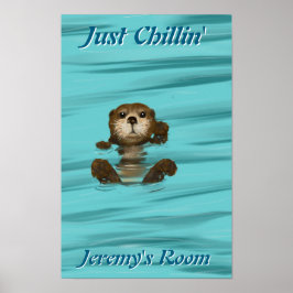 Poster Otter, juste Chillin'