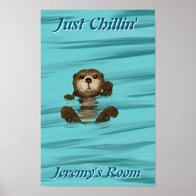 Poster Otter, juste Chillin' (Devant)