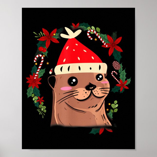 Poster Otter Ugly Christmas Christmas Winter  (Devant)