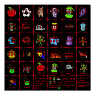 Poster ou cartes de jeu PHONICS !