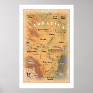 Poster Où dans Tarnation ? (Carte drôle)