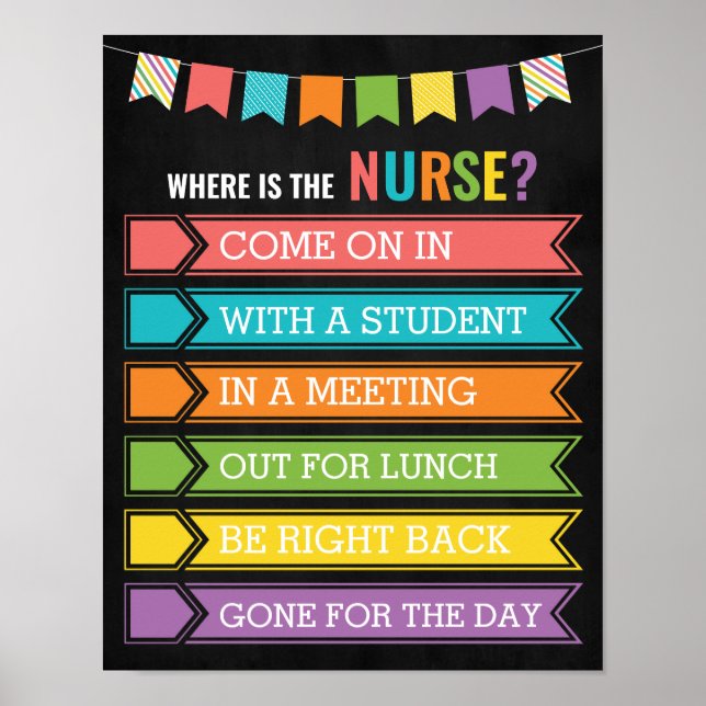 Poster Où est la porte du bureau des infirmières de l'éco (Devant)