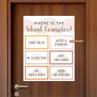 Poster Où est la porte du bureau du conseiller scolaire S