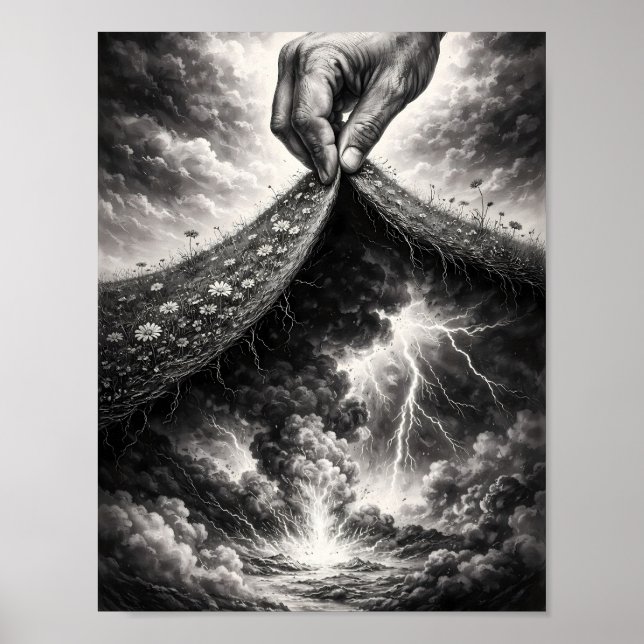 Poster Où la merveille se termine et les tempêtes commenc (Devant)