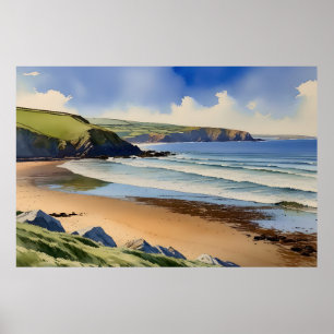 Poster "Où le ciel rencontre le sable calme" - Paysage ma