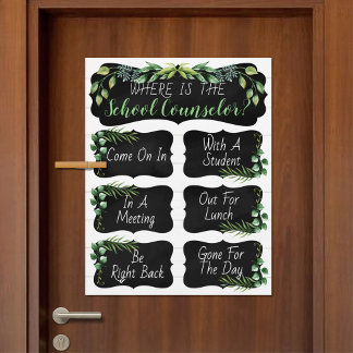 Poster Où se trouve le panneau de porte du bureau du cons