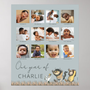 Poster Où sont les choses sauvages - Collage photo de 12 
