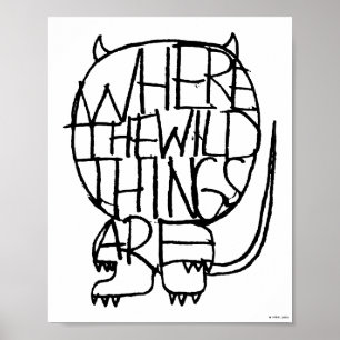 Poster Où sont les monstres   Croquis de monstre