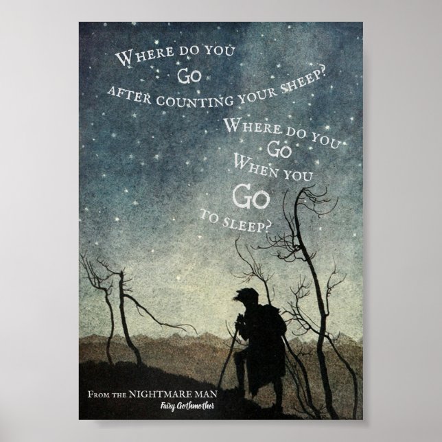 Poster Où vas-tu? Illustration d'Arthur Rackham (Devant)