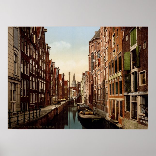 Poster Oudezijds Kolk Amsterdam (Devant)
