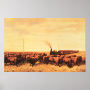 Poster Ouest américain vintage, retenu par NH Trotter