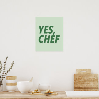 Poster Oui, Chef Cuisine Art Imprimer