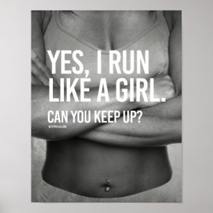 Poster Oui, je cours comme une fille — Fitness des filles