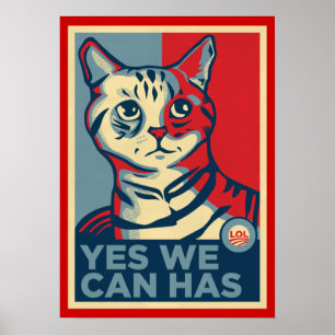 Poster Oui nous pouvons a la copie de LOLCAT