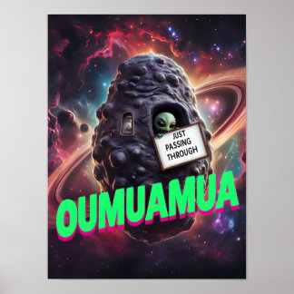 Poster Oumuamua juste en passant par l'espace extraterres