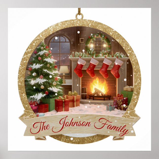 Poster Our Family Christmas Magic Ornament (Devant)
