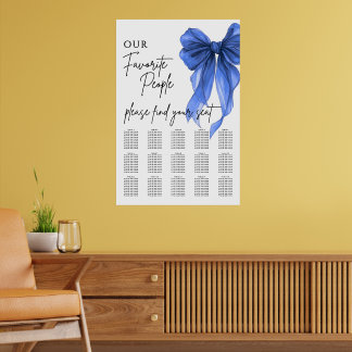 Poster Our Favorite People Bow Wedding Seating Chart