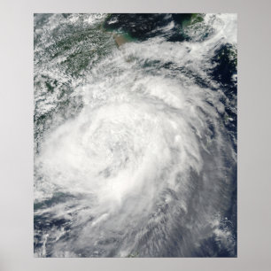 Poster Ouragan Morakot au-dessus de la Chine