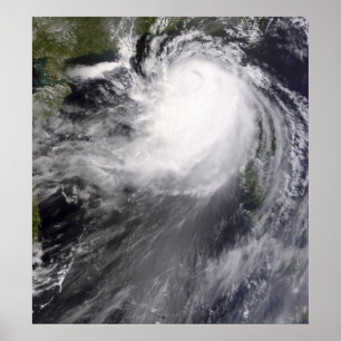 Poster Ouragan Nuri approchant la Chine