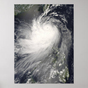 Poster Ouragan Nuri au-dessus des îles philippines