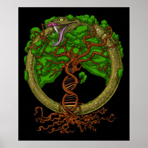 Poster Ouroboros Serpent Arbre De Vie